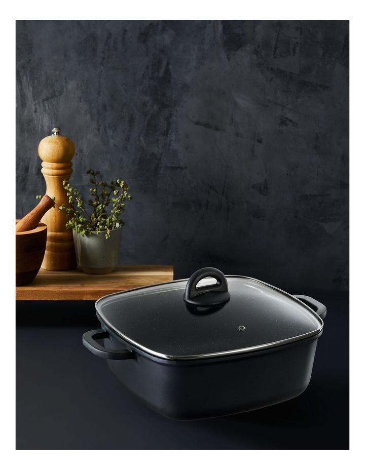 Baccarat STONE Square Casserole With Lid 28cm in Grey image 4