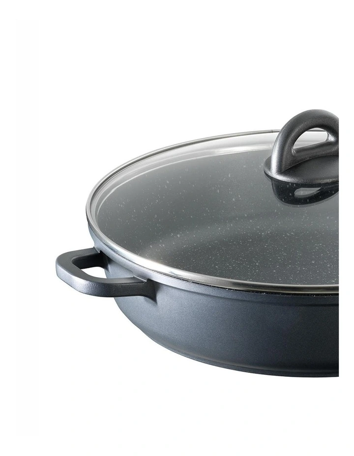 Baccarat STONE Non-Stick Saute Pan With Lid 32cm in Grey image 2