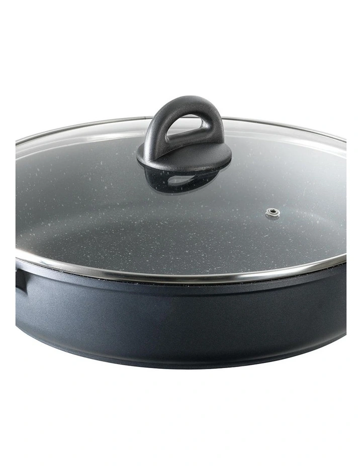 Baccarat STONE Non-Stick Saute Pan With Lid 32cm in Grey image 3