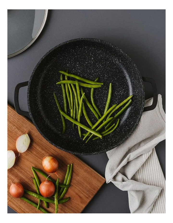 Baccarat STONE Non-Stick Saute Pan With Lid 32cm in Grey image 6