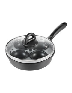 Baccarat STONE Egg Poacher With Lid in Black