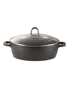 Baccarat Granite Non-Stick Saute Pan With Lid 32cm in Grey