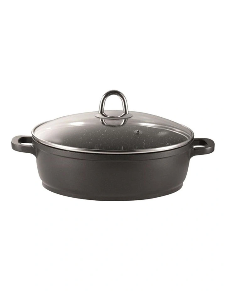 Baccarat Granite Non-Stick Saute Pan With Lid 32cm in Grey image 1