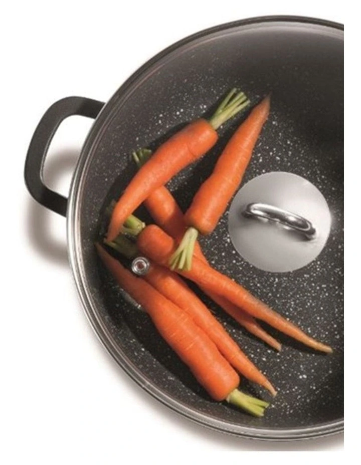 Baccarat Granite Non-Stick Saute Pan With Lid 32cm in Grey image 3