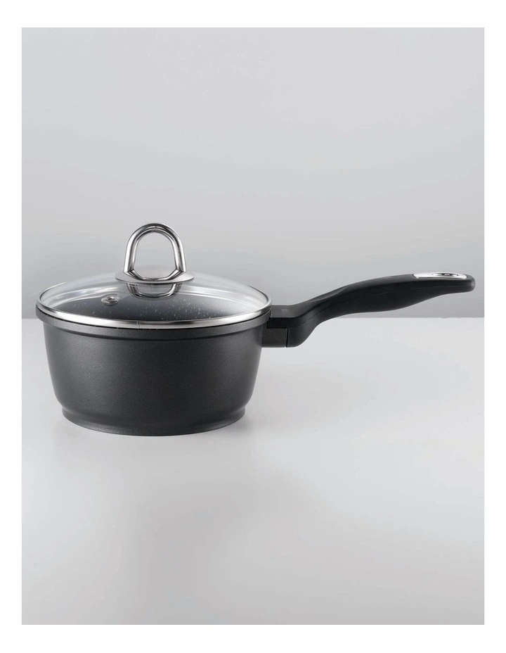 Granite Sauce Pan With Lid 16cm In Black image 6