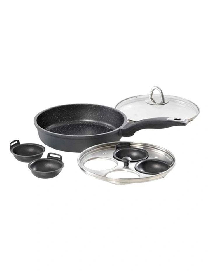 Baccarat Granite Egg Poacher With Lid in Silver image 2