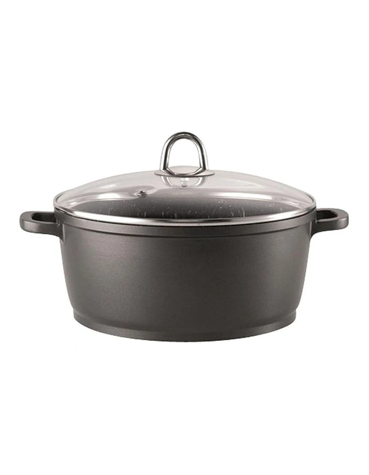 Baccarat Granite Casserole With Lid 24 x 1cm in Grey image 1