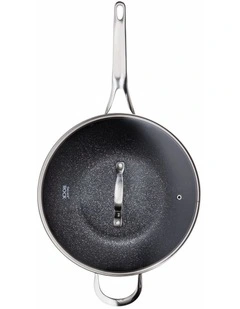 Baccarat Rock Wok With Lid 30cm in Grey