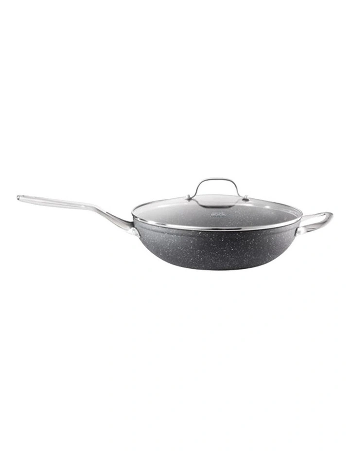 Baccarat Rock Wok With Lid 30cm in Grey image 1