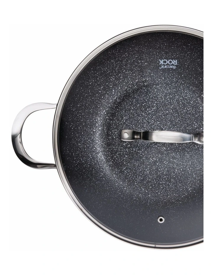 Baccarat Rock Wok With Lid 30cm in Grey image 3