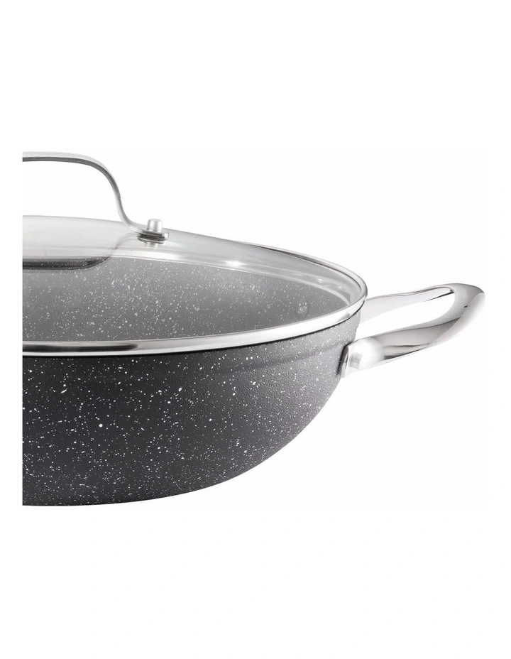 Baccarat Rock Wok With Lid 30cm in Grey image 4