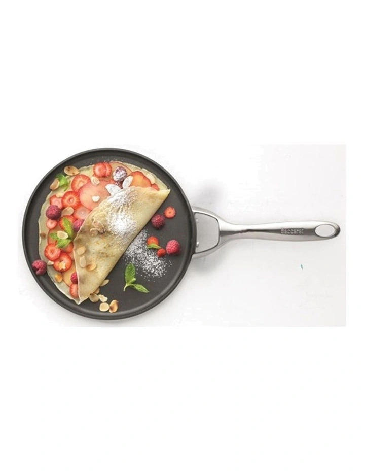 Baccarat iD3 Hard Anodised Crepe Pan 24cm in Black image 2