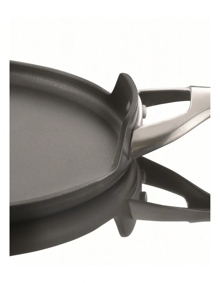 Baccarat iD3 Hard Anodised Crepe Pan 24cm in Black image 5