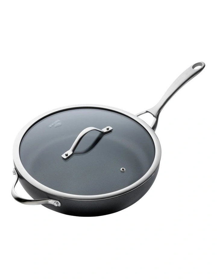 Baccarat iD3 Anodised Non-Stick Saute Pan With Lid 30cm in Black image 1