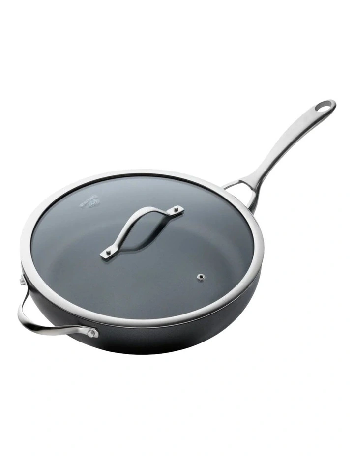 Baccarat iD3 Anodised Non-Stick Saute Pan With Lid 30cm in Black image 3