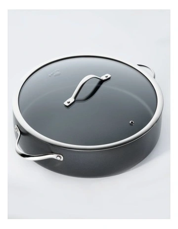 Baccarat iD3 Hard Anodised Saute Pan With Lid 32x8.5cm in Black