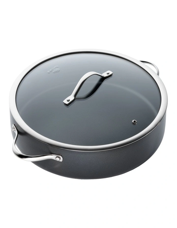 Baccarat iD3 Hard Anodised Saute Pan With Lid 32x8.5cm in Black image 1