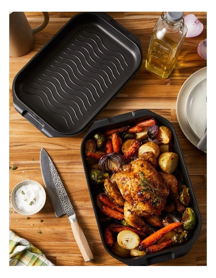 Baccarat iD3 Non-Stick Roast And Grill Multi Pan 34x24cm in Black image 5