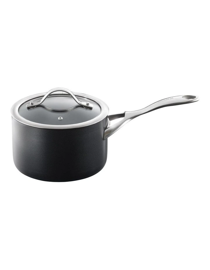 Baccarat iD3 Hard Anodised Saucepan With Lid 18cm in Black image 1