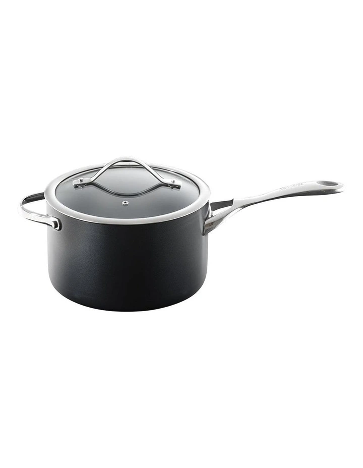 Baccarat iD3 Hard Anodised Saucepan With Lid 18cm in Black image 5