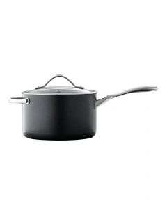 Baccarat iD3 Hard Anodised Saucepan With Lid 20cm in Black