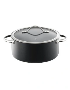 Baccarat iD3 Hard Anodised Casserole with Lid in Black