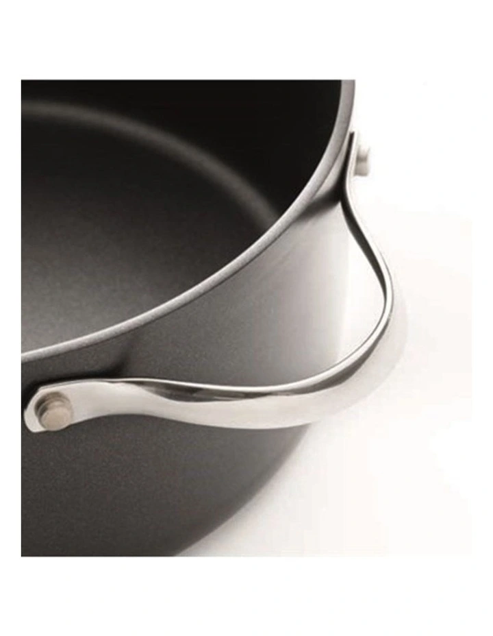 Baccarat iD3 Hard Anodised Non Stick Stockpot With Lid 24cm in Black image 4