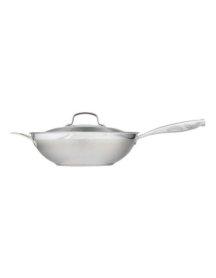 Baccarat iD3 Stainless Steel Wok With Lid 32cm in Silver image 2
