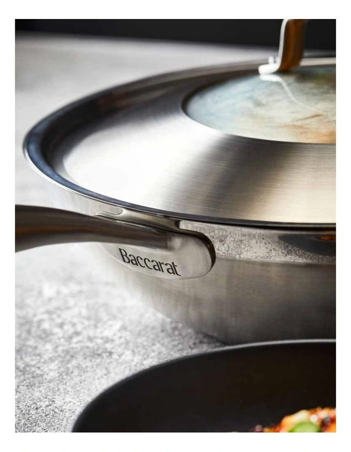 Baccarat iD3 Stainless Steel Wok With Lid 32cm in Silver image 5
