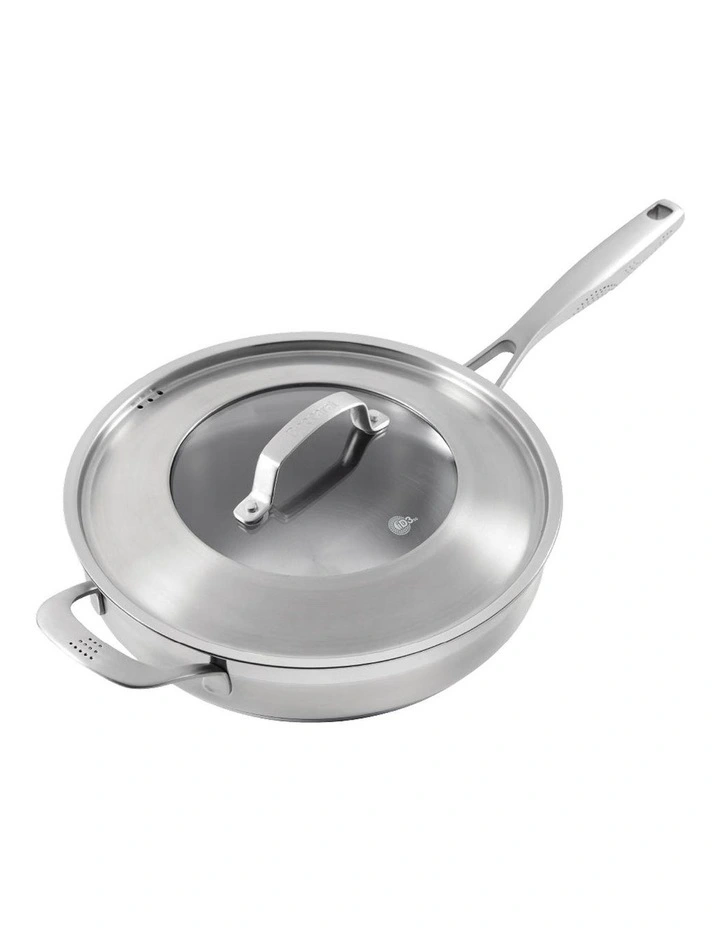 Baccarat iD3 Stainless Steel Sautepan With Lid 28x6cm in Silver image 1
