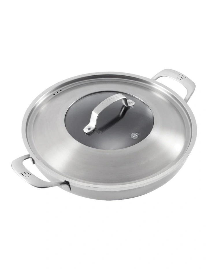 Baccarat iD3 Stainless Steel Chef Pan With Lid 32cm in SIlver image 1
