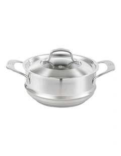 Baccarat iD3 Stainless Steel Universal Steamer With Lid 20cm in SIlver