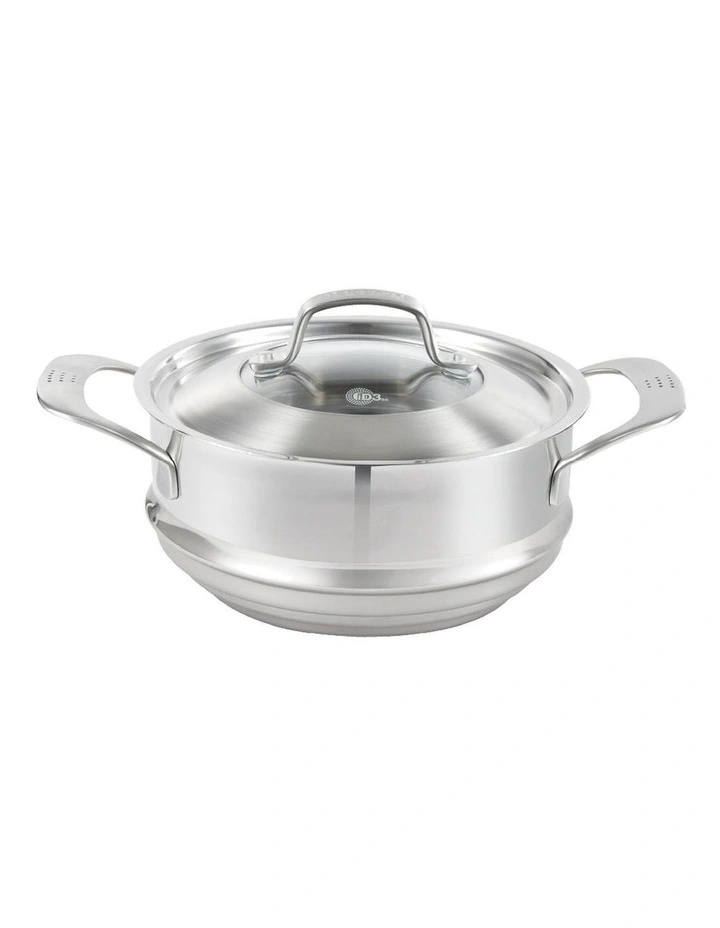 Baccarat iD3 Stainless Steel Universal Steamer With Lid 20cm in SIlver image 2