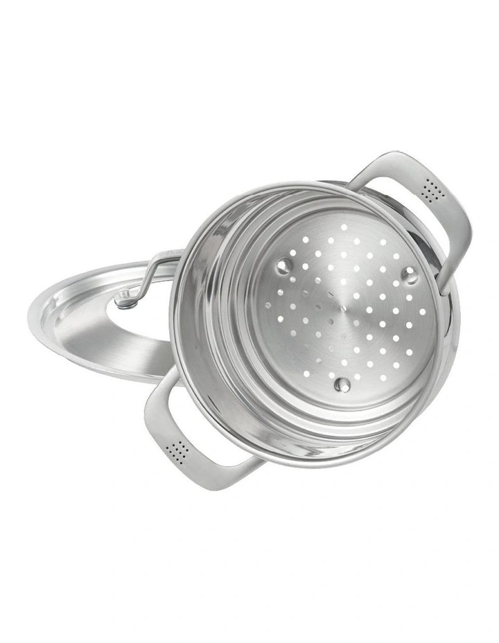 Baccarat iD3 Stainless Steel Universal Steamer With Lid 20cm in SIlver image 4