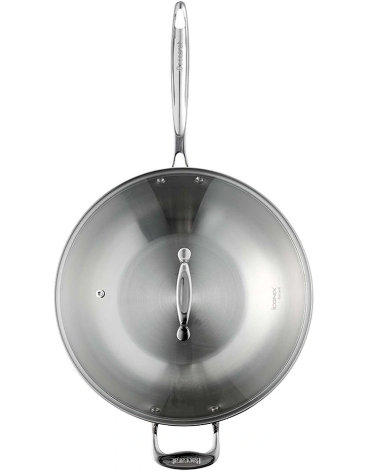 Baccarat IconiX Wok With Lid And Handle 32cm in Silver image 1
