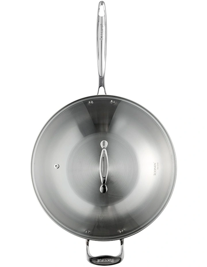 Baccarat IconiX Wok With Lid And Handle 32cm in Silver image 2