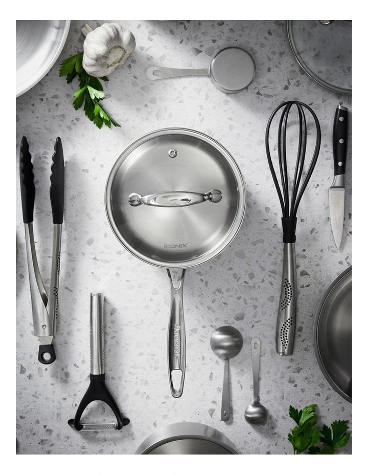 Baccarat Iconix Saucepan With Lid 16cm in Silver image 5