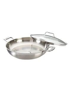 Baccarat Iconix Chef Pan With Lid 32cm in Silver