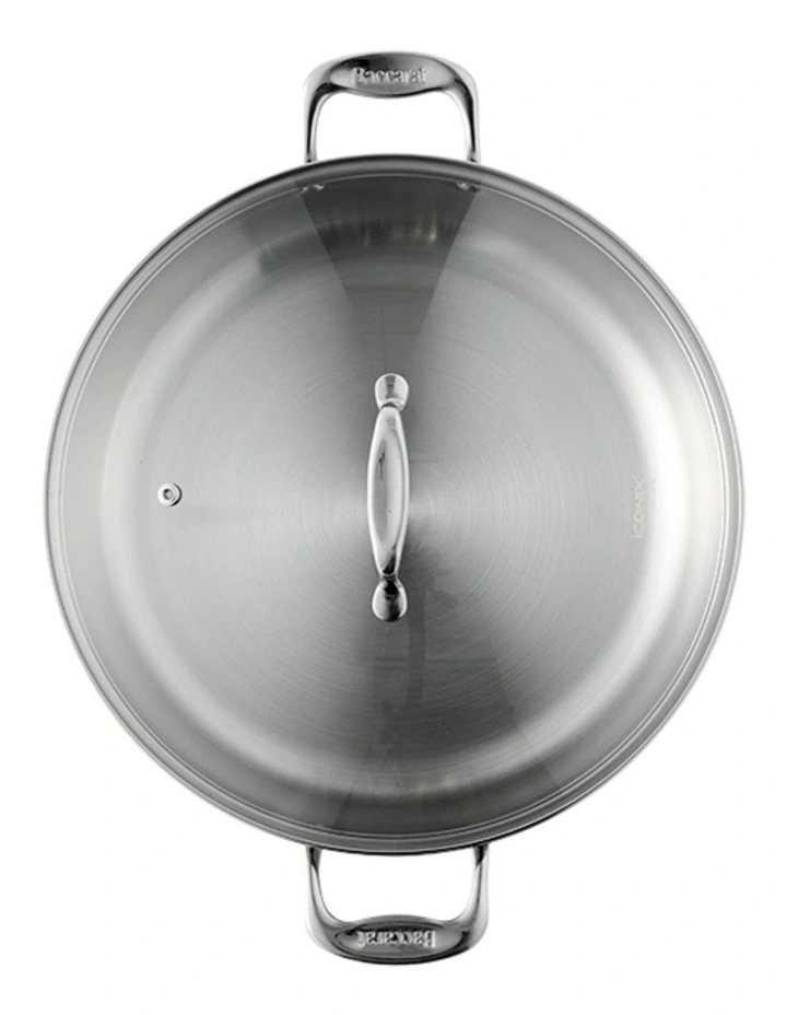 Baccarat Iconix Chef Pan With Lid 32cm in Silver image 3