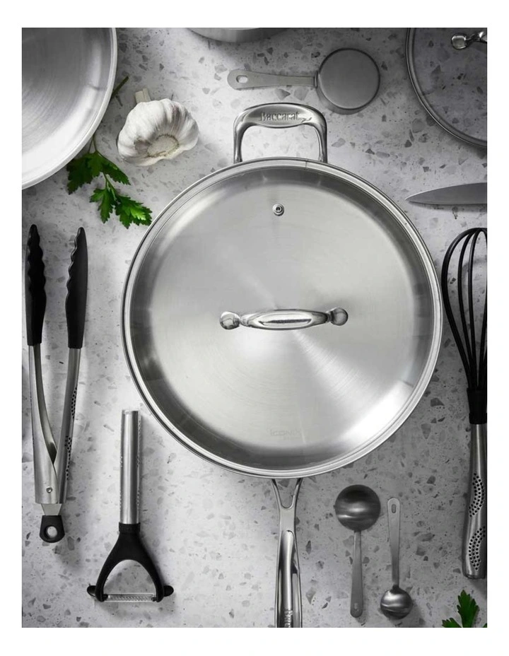 Baccarat IconiX Saute Pan With Lid 28cm in Silver image 5