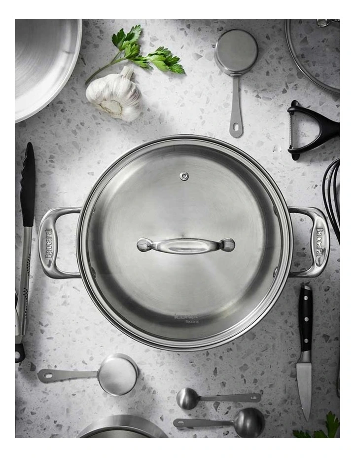 Baccarat Iconix Stockpot With Lid 24cm in Silver image 4