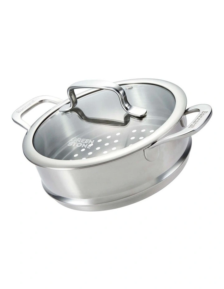 Baccarat GREEN STONE Saucepan and Steamer Set 20cm in Multi image 3