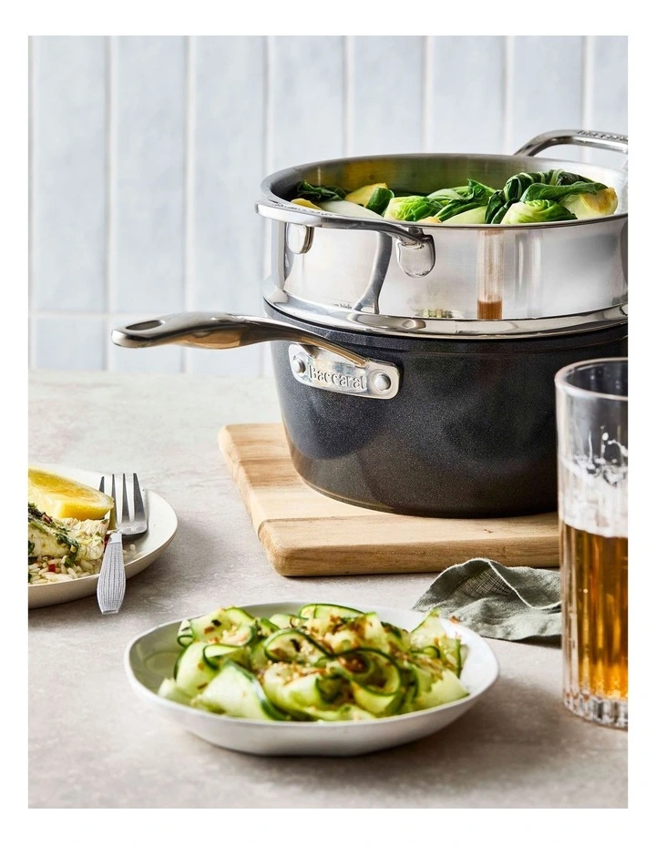 Baccarat GREEN STONE Saucepan and Steamer Set 20cm in Multi image 4