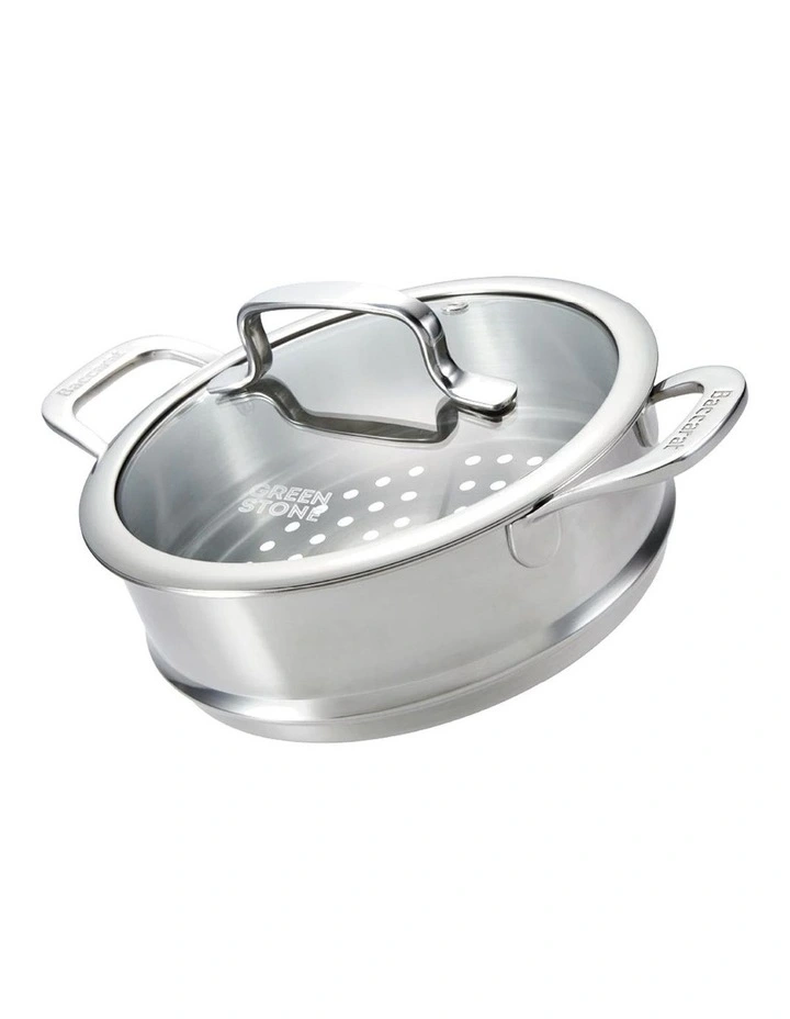 Baccarat Stone Saucepan and Steamer Set 20cm in Multi image 4