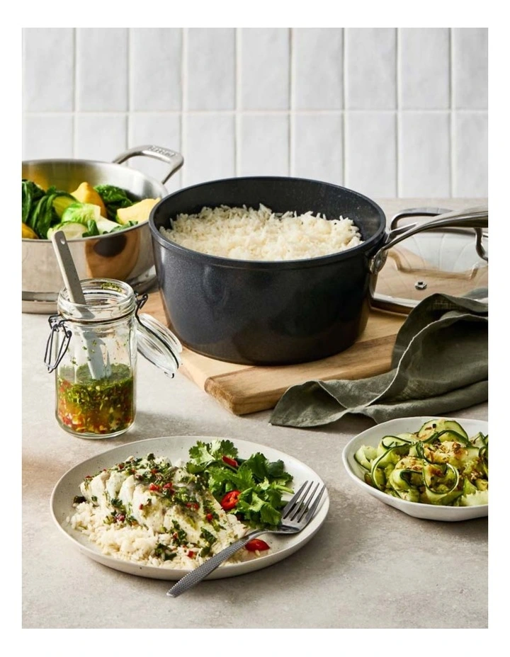 Baccarat Stone Saucepan and Steamer Set 20cm in Multi image 7