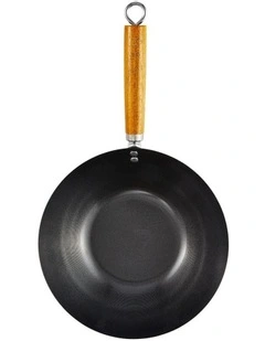 Soffritto Carbon Steel Wok 26cm in Grey