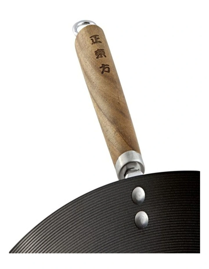 Soffritto Carbon Steel Wok 35cm in Grey image 2