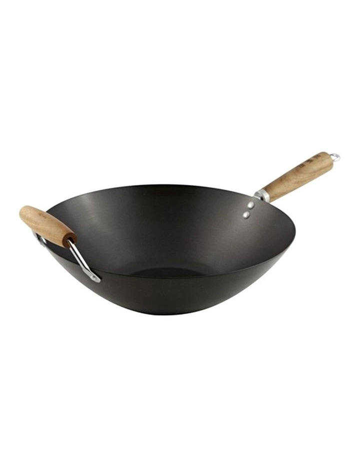 Soffritto Carbon Steel Wok 35cm in Grey image 4