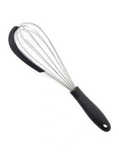 Easy Grips Whisk with Silicone Scraper in Black
