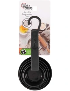 Easy Grips 5 Piece Measuring Cup Set in Black